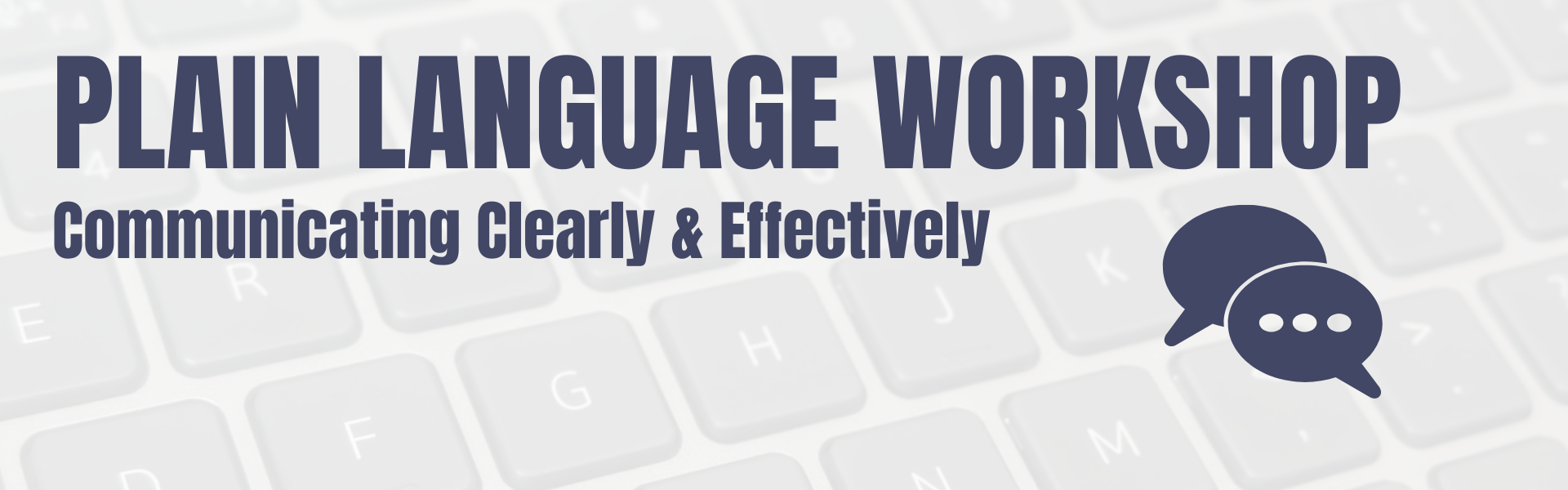 A banner for the workshop